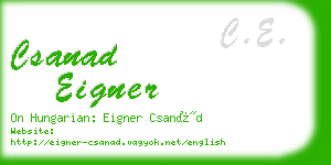 csanad eigner business card
